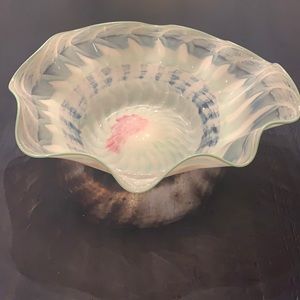 Original glass blown decorative bowl